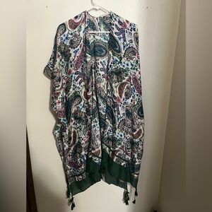 DO EVERYTHING IN LOVE Colorful Paisley Layering Kimono 70's Style‎ One Size EUC